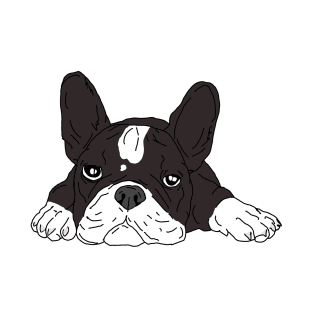 White and black french bulldog T-Shirt