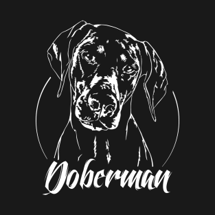 Funny Doberman Pinscher dog lover dog portrait T-Shirt