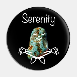 Rockhound Lotus Yoga Pose - Funny Serenity Mental Health Rockhounding Pin