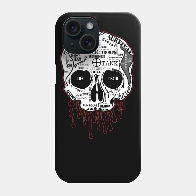 Life and Death Skull Phone Case by ACGraphics