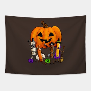 Halloween Color Crayons Tapestry