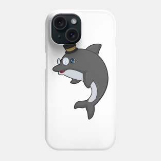 Dolphin Nerd Hat Glasses Phone Case