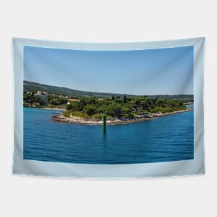 Coast at Supetar on Brac Island, Croatia Tapestry