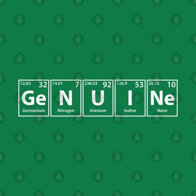 Genuine (Ge-N-U-I-Ne) Periodic Elements Spelling by cerebrands