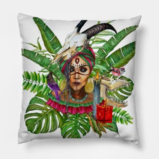 Voodoo Witch Composition Pillow