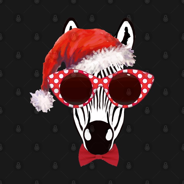 Zebra face christmas humor sweater by Collagedream