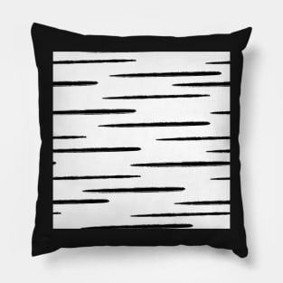 Black Stripes on White Pillow