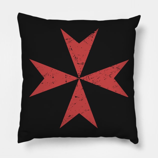 Crusader Maltese Cross | Renaissance Festival Design Pillow by MeatMan