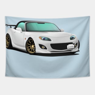 White miata Tapestry