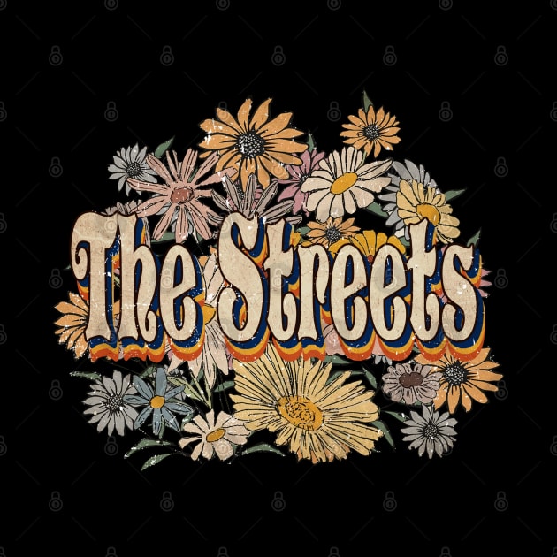 Retro The Streets Name Flowers Limited Edition Classic Styles by BilodeauBlue