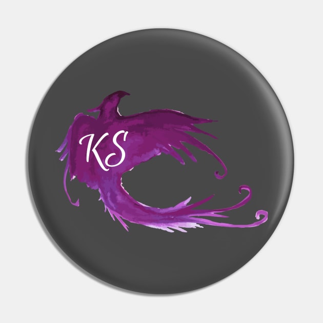 Kimbra Swain Purple Phoenix Logo Pin by KimbraSwain