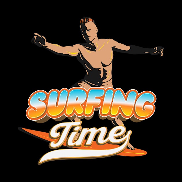 Surfing Time by Foxxy Merch