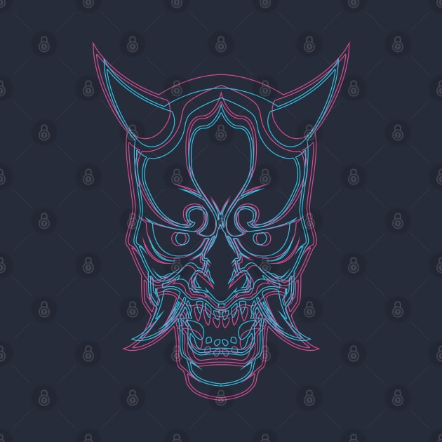 Neon Demon Skull by JHughesArt