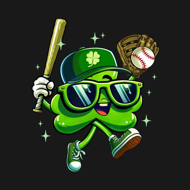 Shamrock Baseball St Patricks Day by WestKnightTees