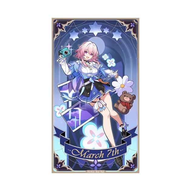 March 7th Revelation Card Honkai Star Rail by kazatodoesart