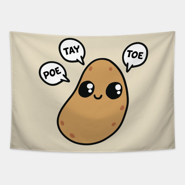 Cute Kawaii Potato Tapestry by monkeysoup