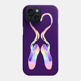 Pastel Rainbow Heart Ballerina Shoes Phone Case