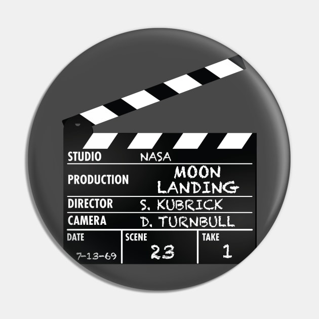 Moon Landing Clapperboard Pin by EliseDesigns