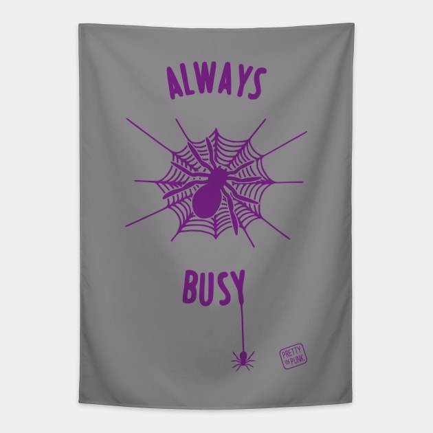 Always Busy Spider Web Tapestry by prettyinpunk