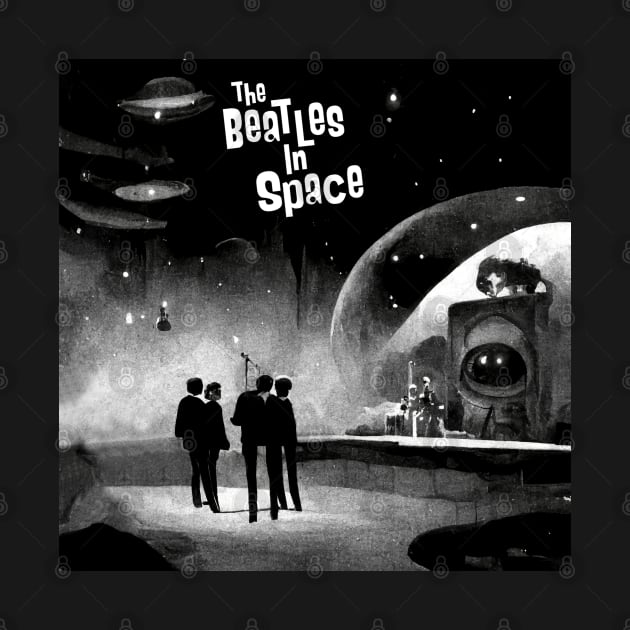 The Beatles in Space Parody Album Cover by offsetvinylfilm