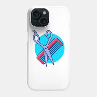 Shaving Scissors With Comb Phone Case