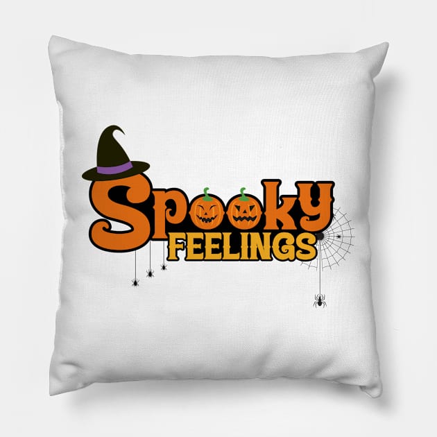 Spooky feelings - Halloween night Pillow by Origami Fashion