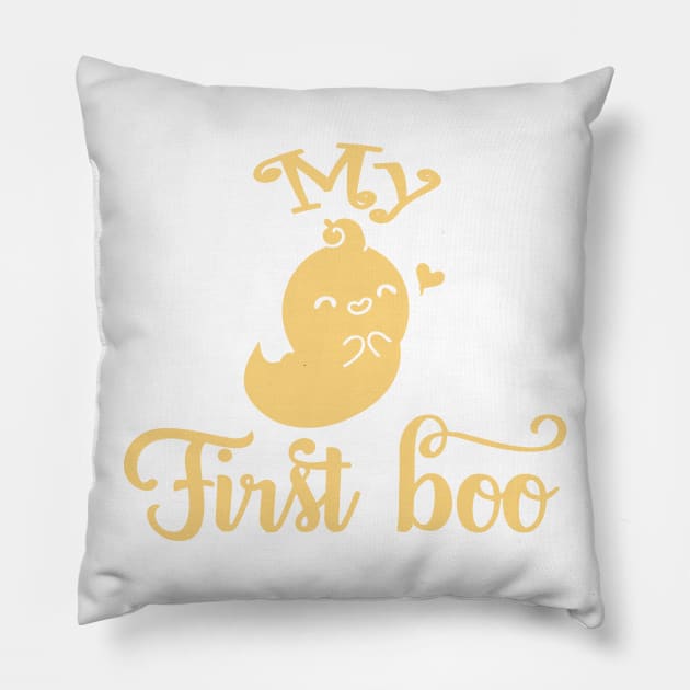 My First Boo. My First Halloween. Halloween Costume for Babies. Pillow by That Cheeky Tee