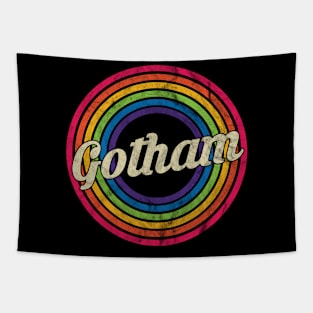 Gotham - Retro Rainbow Faded-Style Tapestry