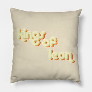 vintage color kings of leon Pillow