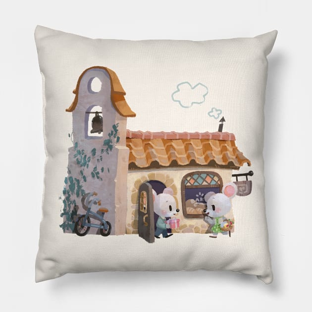 Cozy Bakery Pillow by Nina Nill