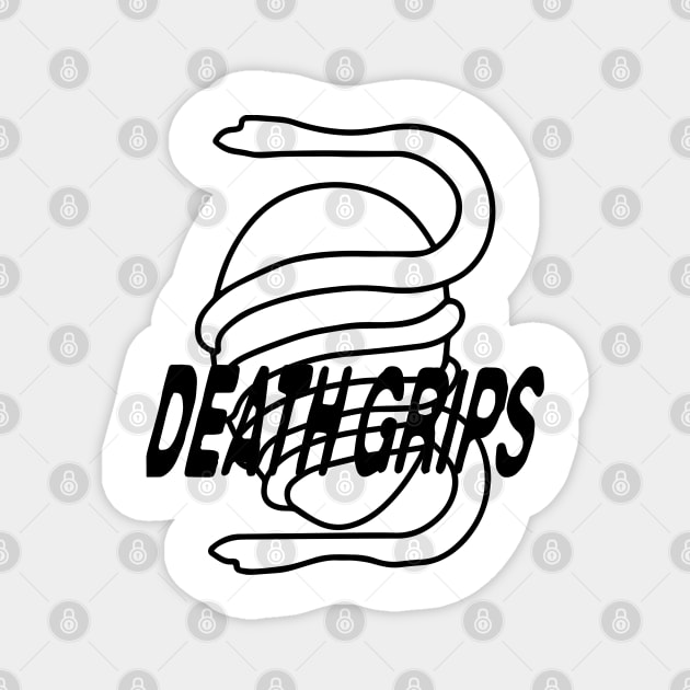 Death Grips Snake Egg Logo Minimalistic with Band Name Magnet by Irla