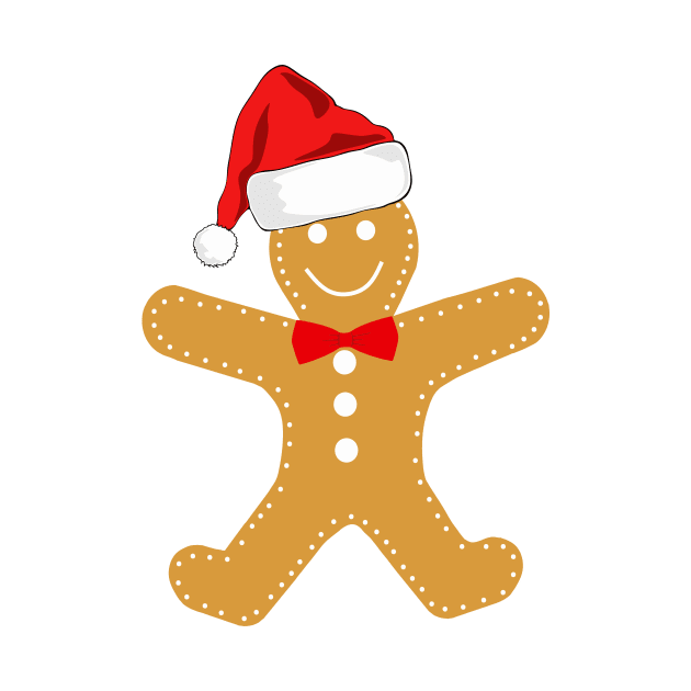 Gingerbread Man Christmas Red by SartorisArt1