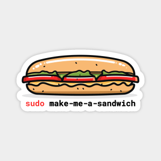 "Sudo Command" Sandwich Geek - Food & Tech Fun Magnet