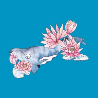 Whales and Water Lilies T-Shirt