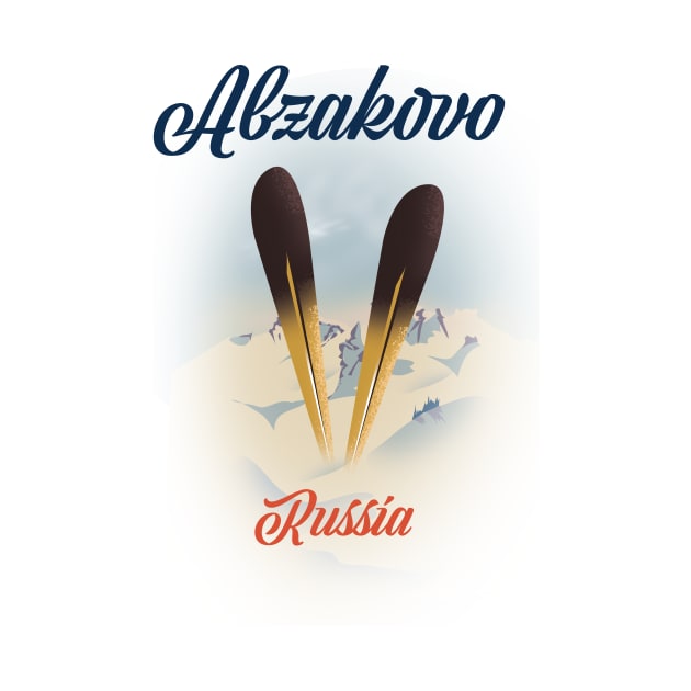 Abzakovo Russian ski poster by nickemporium1