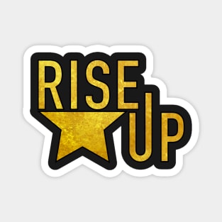 Rise Up Hamilton Quote Broadway Gold Magnet