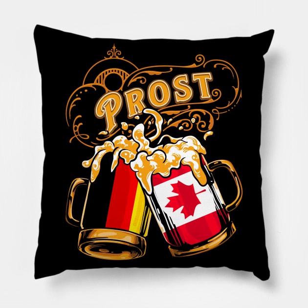 Oktoberfest Wiesn Prost Deutschland - Canada Pillow by TonTomDesignz