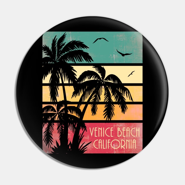 Venice Beach Vintage Summer Pin by Nerd_art