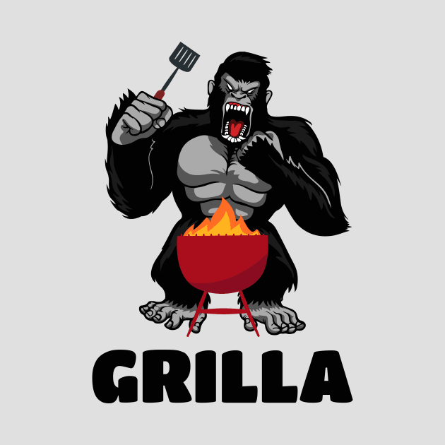 Funny BBQ Gorilla by sqwear