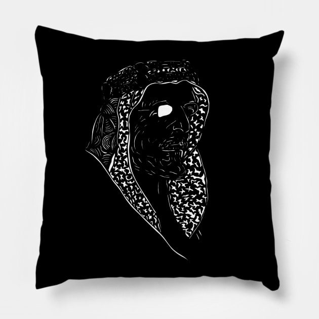 King Abdulaziz Portrait Pillow by zody