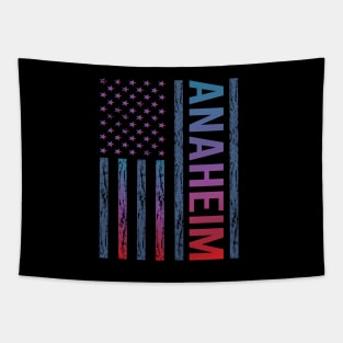 Blue Red Flag - Anaheim Tapestry