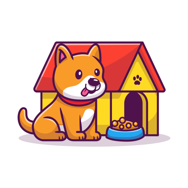 Cute Corgi Sitting Beside Dog Cage by Catalyst Labs