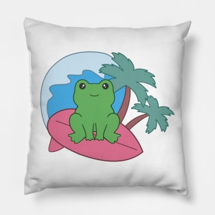 Frog at the beach Pillow