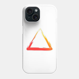 A Simple Triangle, Abstract Brush, Red Orange Phone Case