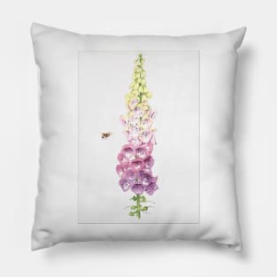 Foxglove and Bee Pillow