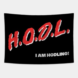 HODL / I Am Holding -  Bitcoin Retro Design Tapestry