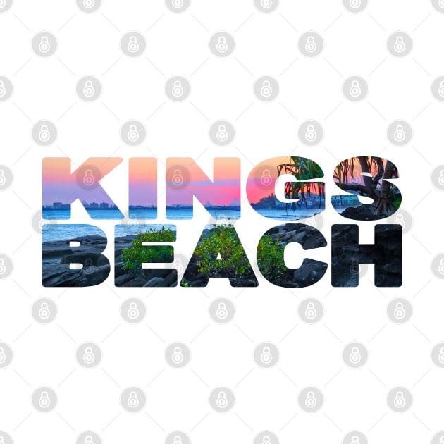 KINGS BEACH - Sunshine Coast Sunset over Glass House by TouristMerch