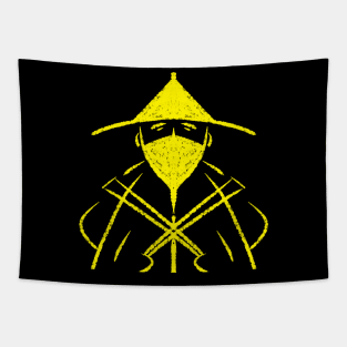 Yellow Ninja Samurai Tapestry