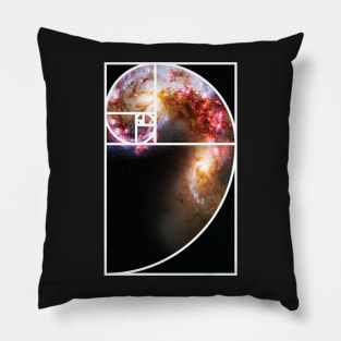 Fibonacci Spiral Galaxy Pillow