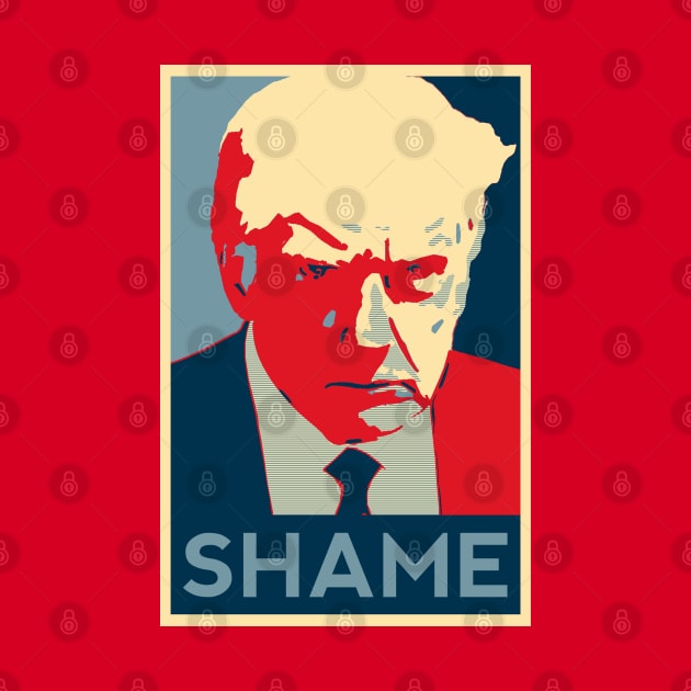 Trump mug shot Shame Obama HOPE poster style by MononcGeek